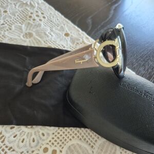 Salvatore Ferragamo Sunglasses - Black and Cream